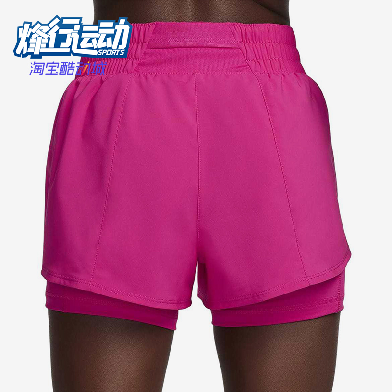 Nike/耐克正品2025女士运动二合一梭织印花跑步短裤DX6013-615