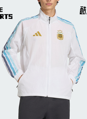 Adidas/阿迪达斯正品阿根廷队男士足球经典休闲文化外套JZ6285