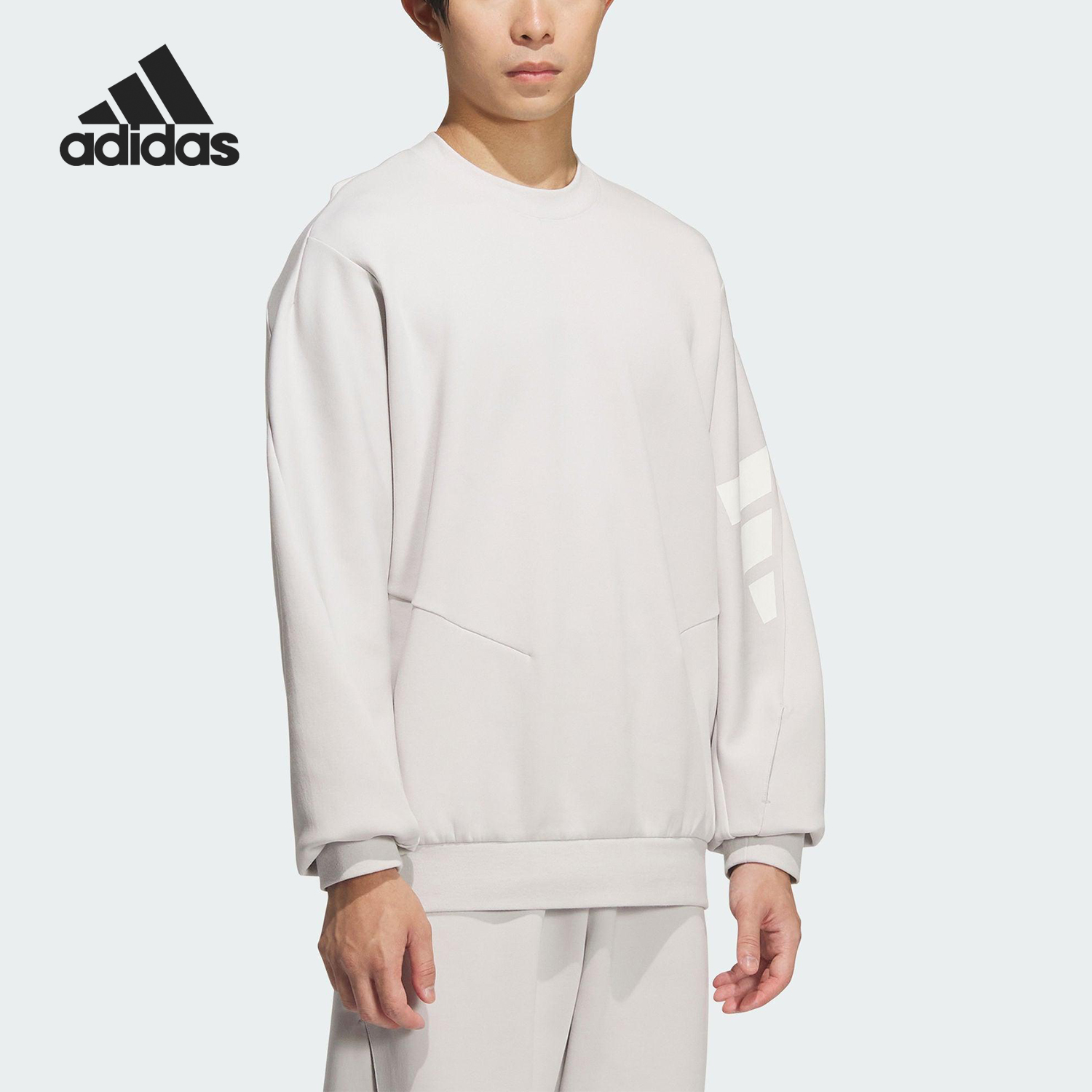 Adidas/阿迪达斯官方正品FOS男士运动休闲宽松圆领套头卫衣KC0157