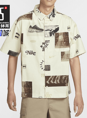 Nike/耐克正品Sportswear男士复古透气休闲衬衫T恤HM4453-113