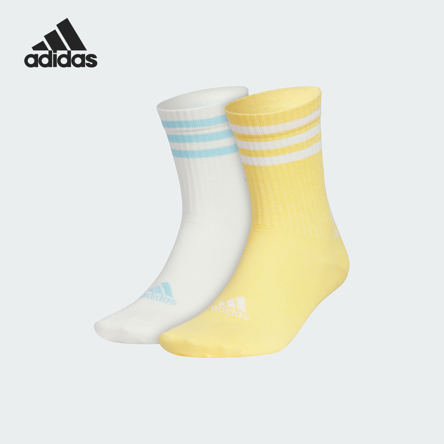Adidas/阿迪达斯正品CREW SOCKS 2PP运动中筒袜两双装JJ2088