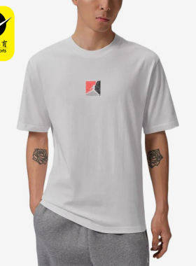 Nike/耐克正品JORDAN新款男白色印花圆领经典短袖T恤IF3065-100