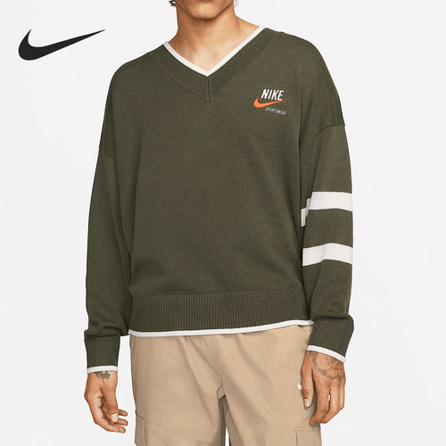 Nike/耐克正品新款男士条纹印花长袖毛衣套头衫DX0009-325