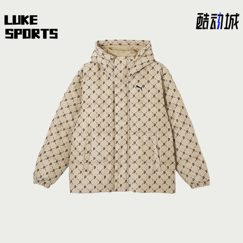Puma/彪马正品2025男女运动连帽满印保暖宽松休闲羽绒服685319-84