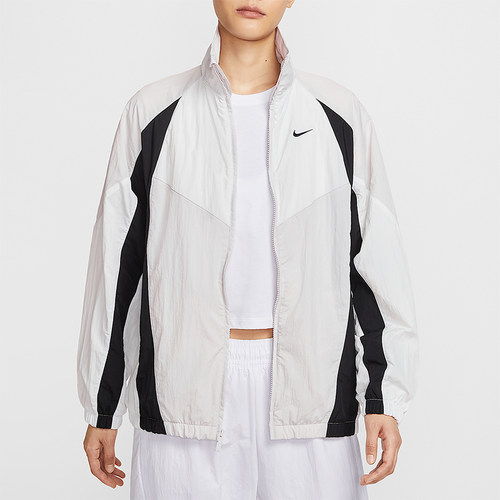 Nike/耐克正品2025女士梭织宽松休闲拼接透气立领外套HV4030-078