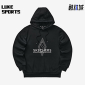 新款 秋季 男女休闲印花连帽针织套头卫衣 斯凯奇正品 Skechers