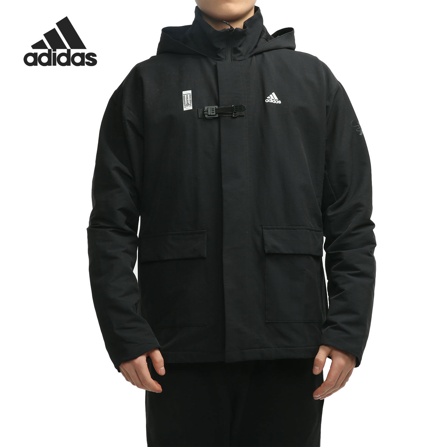 Adidas/阿迪达斯正品男子武极运动服宽松上衣连帽夹克外套 GU1747