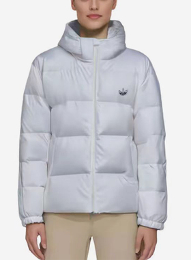 Adidas/阿迪达斯正品三叶草女士保暖拉链简约羽绒服H36775