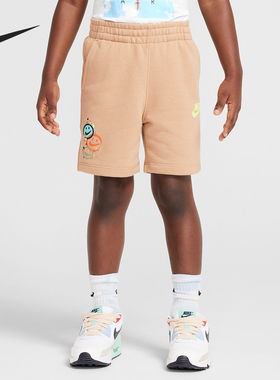 Nike/耐克正品当季新款婴童针织印花透气宽松短裤HQ7857-200