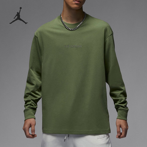 Nike/耐克正品Air Jordan男士圆领宽松运动长袖T恤FJ0703-340