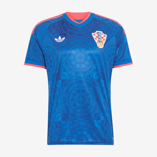 Adidas阿迪达斯正品克罗地亚国家队男客场复刻版运动球衣KF4691