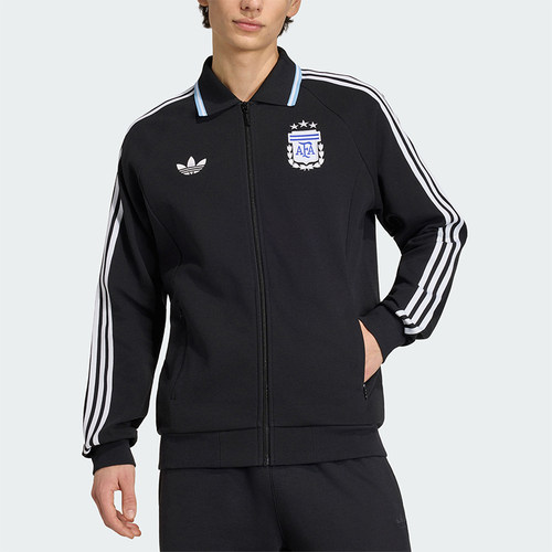 Adidas/阿迪达斯正品三叶草男士运动复古足球长袖拉链夹克JZ6287