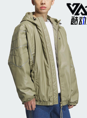 Adidas/阿迪达斯正品三叶草男女休闲运动连帽宽松保暖棉服KC2654