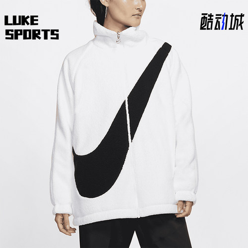 Nike/耐克正品秋冬新款女士双面穿保暖羊羔绒外套CI8938-100