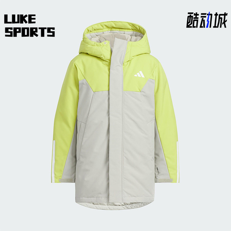 Adidas/阿迪达斯正品JK L PARKA DOWN儿童保暖拼接羽绒服KC5410