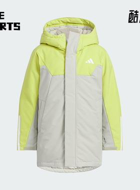 Adidas/阿迪达斯正品JK L PARKA DOWN儿童保暖拼接羽绒服KC5410