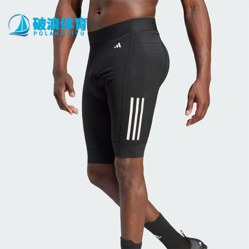 Adidas/阿迪达斯正品2026春季款男士运动经典紧身印花短裤IJ8335