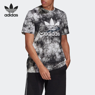 SHIRT 阿迪达斯三叶草 FM3704 男子运动短袖 T恤 AOP Adidas