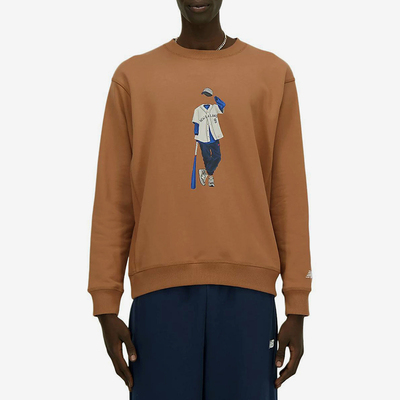 New Balance/NB正品2025新款男子经典复古卫衣套头衫MT41538-WUT