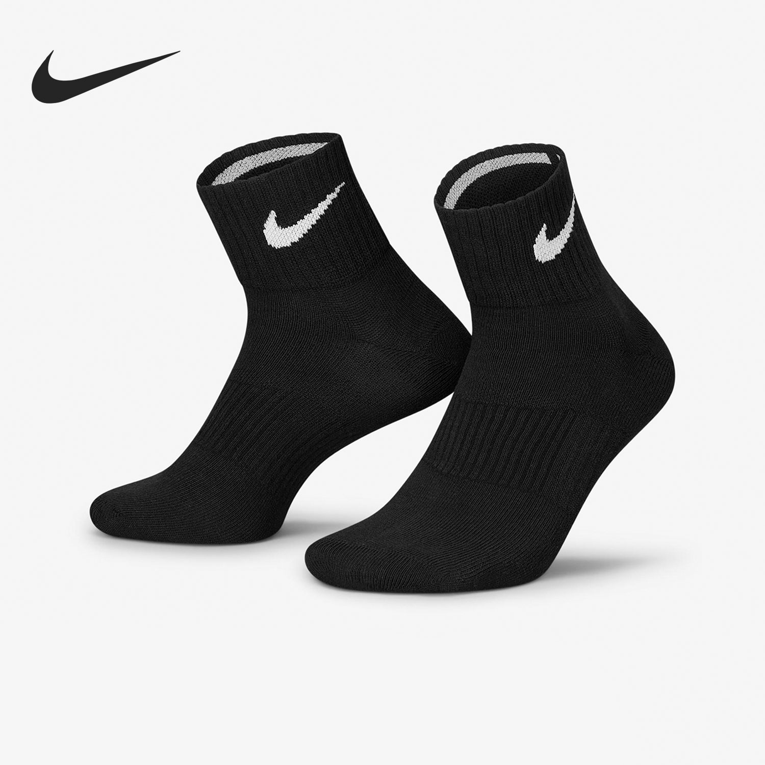 Nike/耐克正品男女同款中筒健身训练运动袜三双装 SX4706-001