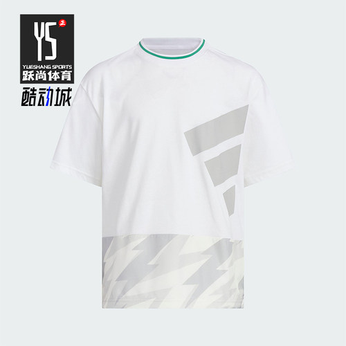 Adidas/阿迪达斯正品夏季儿童圆领宽松休闲印花运动短袖KA1003