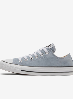 Converse匡威 常青经典款低帮男女情侣系带板鞋灰蓝色 170466C