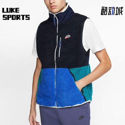 Nike/耐克正品抓绒马甲外套新款男保暖经典夹克外套CD3143-451