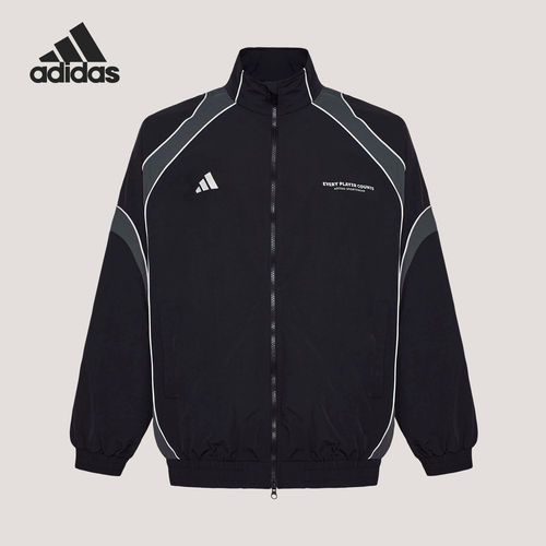 Adidas/阿迪达斯官方正品BL WOV JKT男士日常休闲宽松外套IB6980