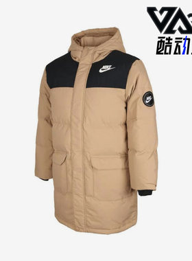 Nike/耐克正品JORDAN大童休闲连帽拼接休闲羽绒服NY2442031GS-002