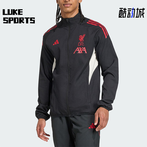 Adidas/阿迪达斯正品利物浦男士立领足球运动梭织夹克外套JV6572
