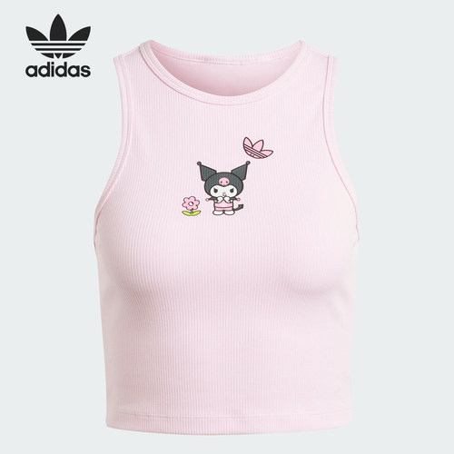 Adidas/阿迪达斯官方正品TANK TOP K女士卡通印花运动背心JG8051