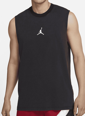 Nike/耐克正品JORDAN男士休闲圆领套头透气运动背心T恤DC3237-010
