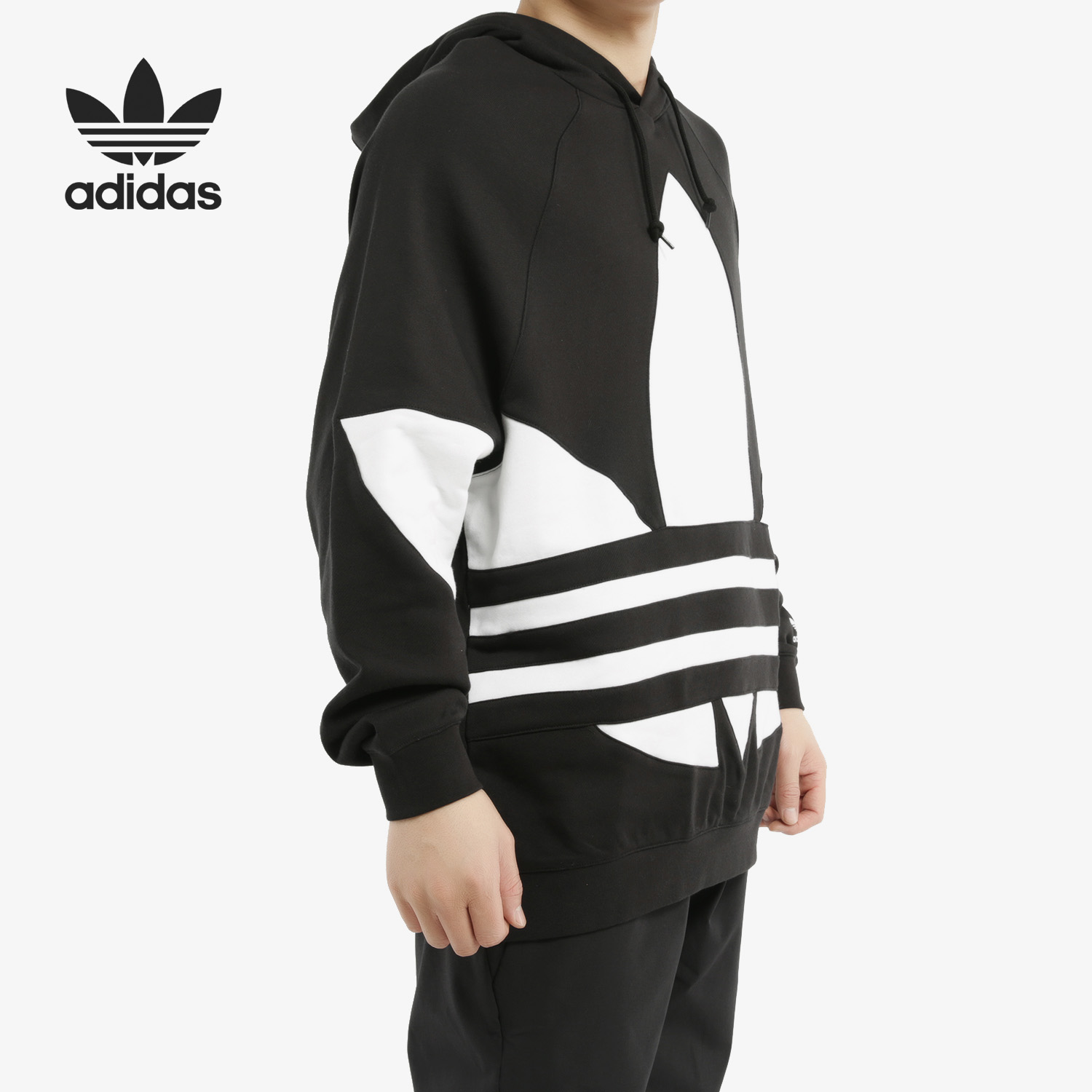 Adidas/阿迪达斯正品当季新品三叶草男子运动套头卫衣FM9908