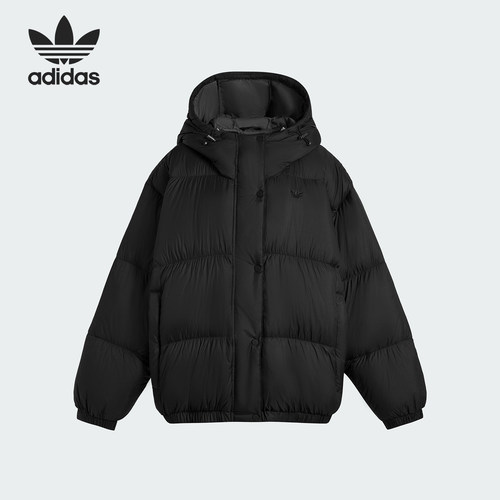 Adidas/阿迪达斯官方正品三叶草女士连帽宽松保暖羽绒服KG4915