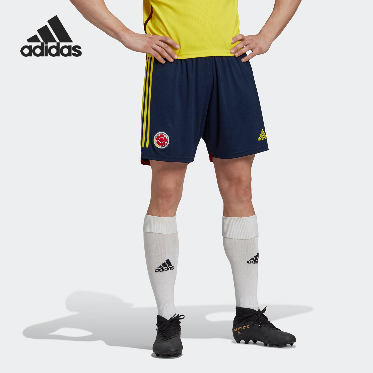 Adidas/阿迪达斯正品世界杯哥伦比亚队男子足球短裤HB9165