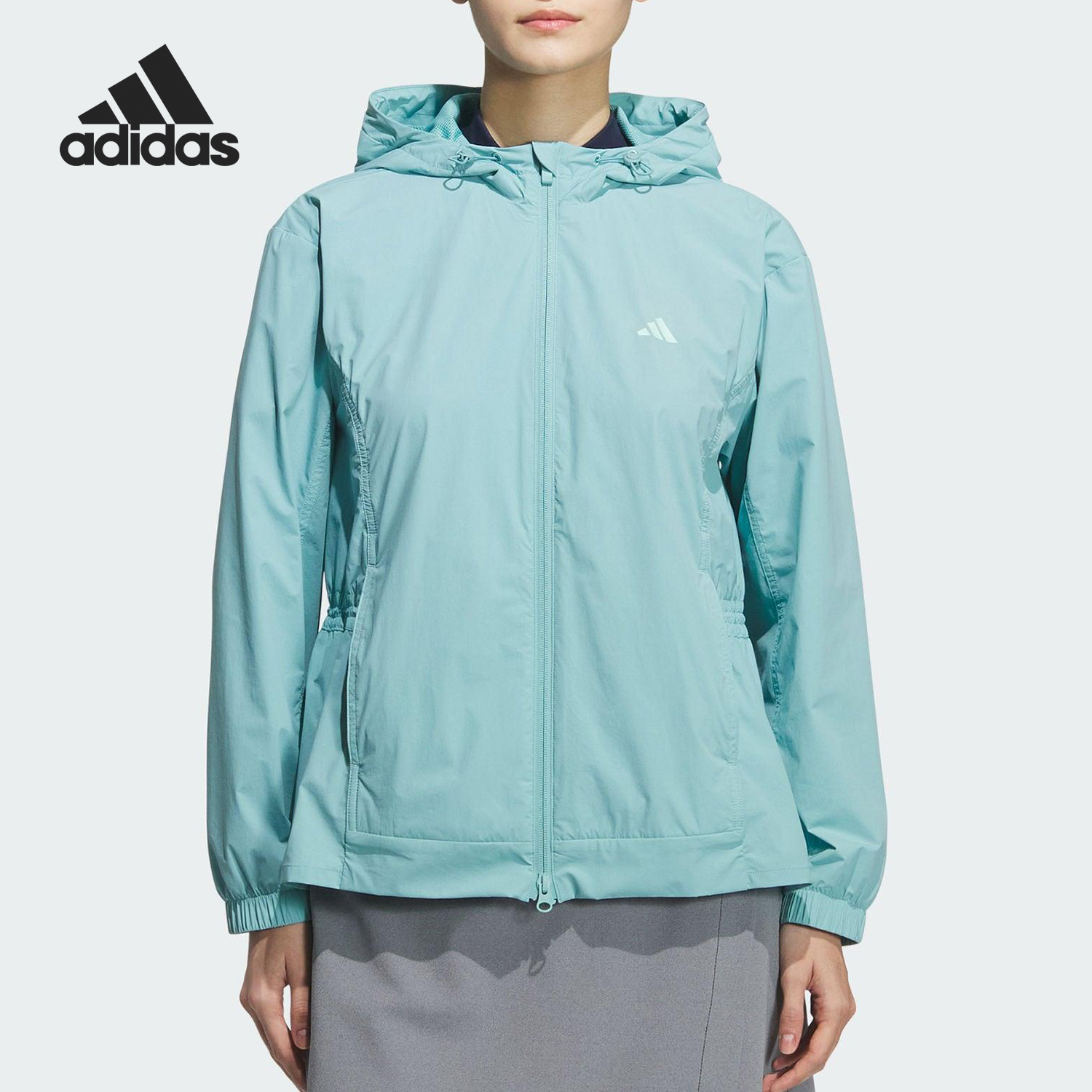 Adidas/阿迪达斯官方正品2025女士宽松高尔夫时尚夹克外套JM2999