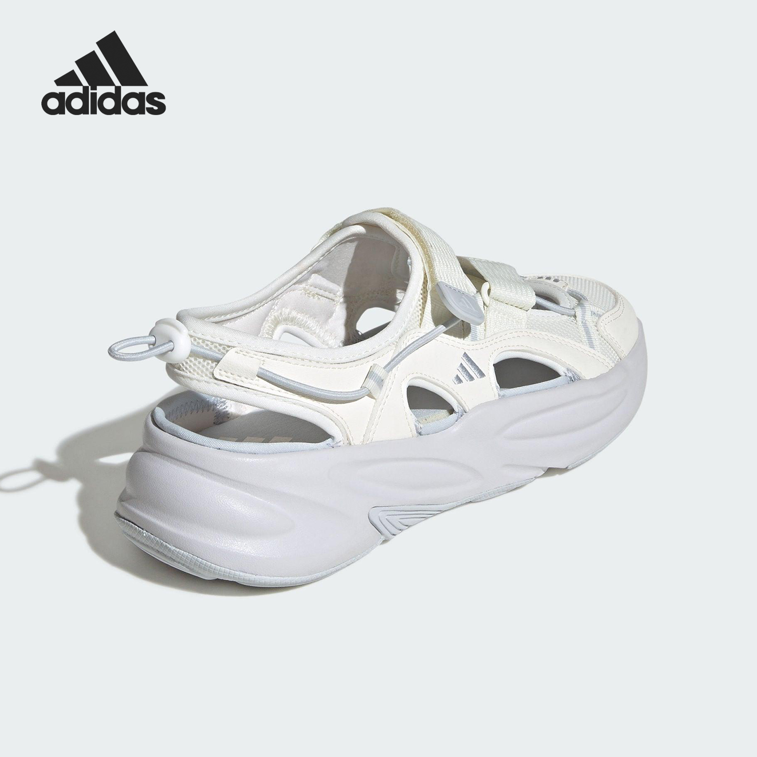 Adidas/阿迪达斯官方正品OZWAVE SANDAL女士魔术贴透气凉鞋JS4576