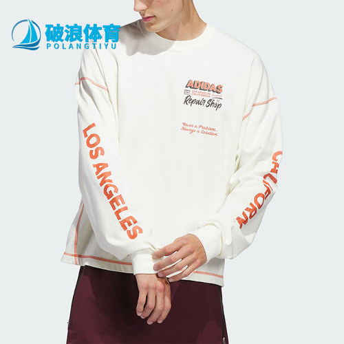 Adidas/阿迪达斯正品三叶草WILSHIRELST-SHIRT经典长袖T恤JX6142