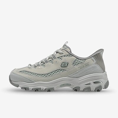 Skechers斯凯奇正品DLITES网面女款圆头低帮老爹鞋150868-GRY