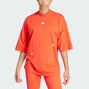 女士短袖 Adidas 新款 夏季 圆领宽松T恤IS4294 阿迪达斯正品