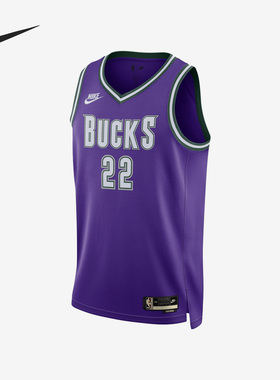 Nike/耐克正品DRI-FIT NBA男子密尔沃基雄鹿队球衣DO9450-506