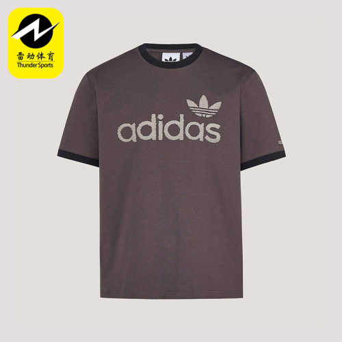 Adidas/阿迪达斯正品三叶草男士亲肤印花经典休闲圆领T恤KY8453
