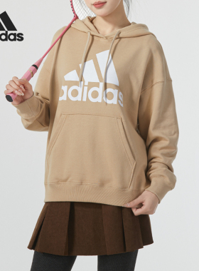 Adidas/阿迪达斯官方正品W BL FT O HD女士宽松连帽套头衫IR5448