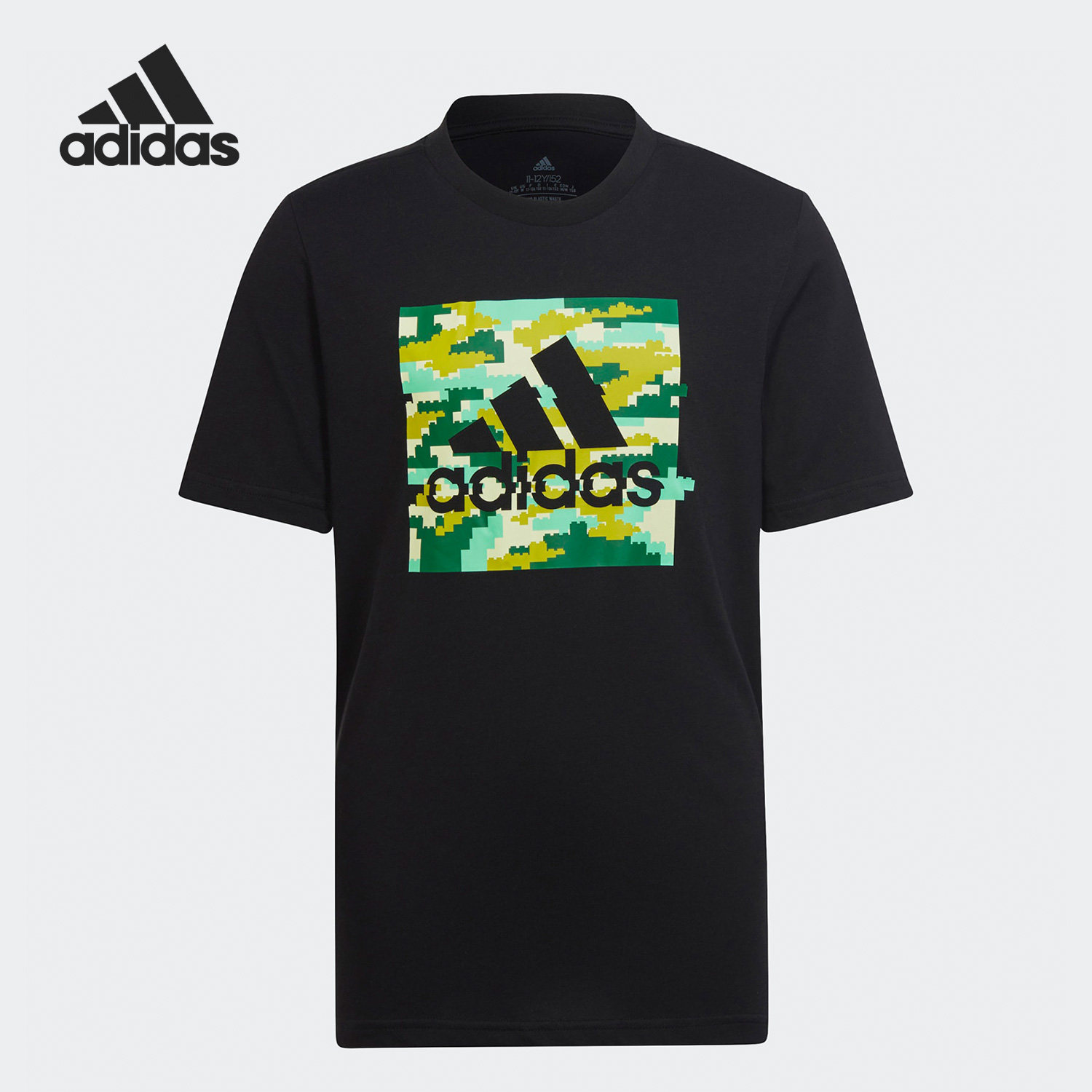 Adidas/阿迪达斯正品夏季大童印花休闲运动短袖T恤IB9157