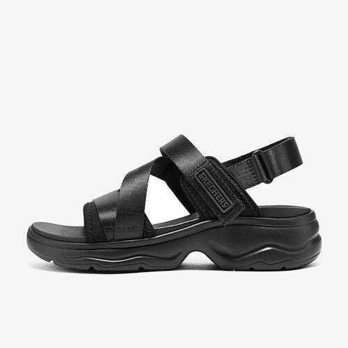 Skechers斯凯奇正品Casual Velcro Sandals女款凉鞋163540-BBK