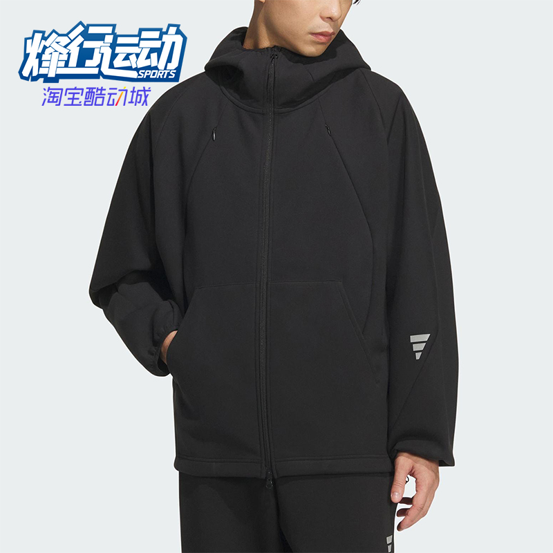 Adidas/阿迪达斯正品FUSTL M SWT HD男士运动连帽宽松外套KC6076