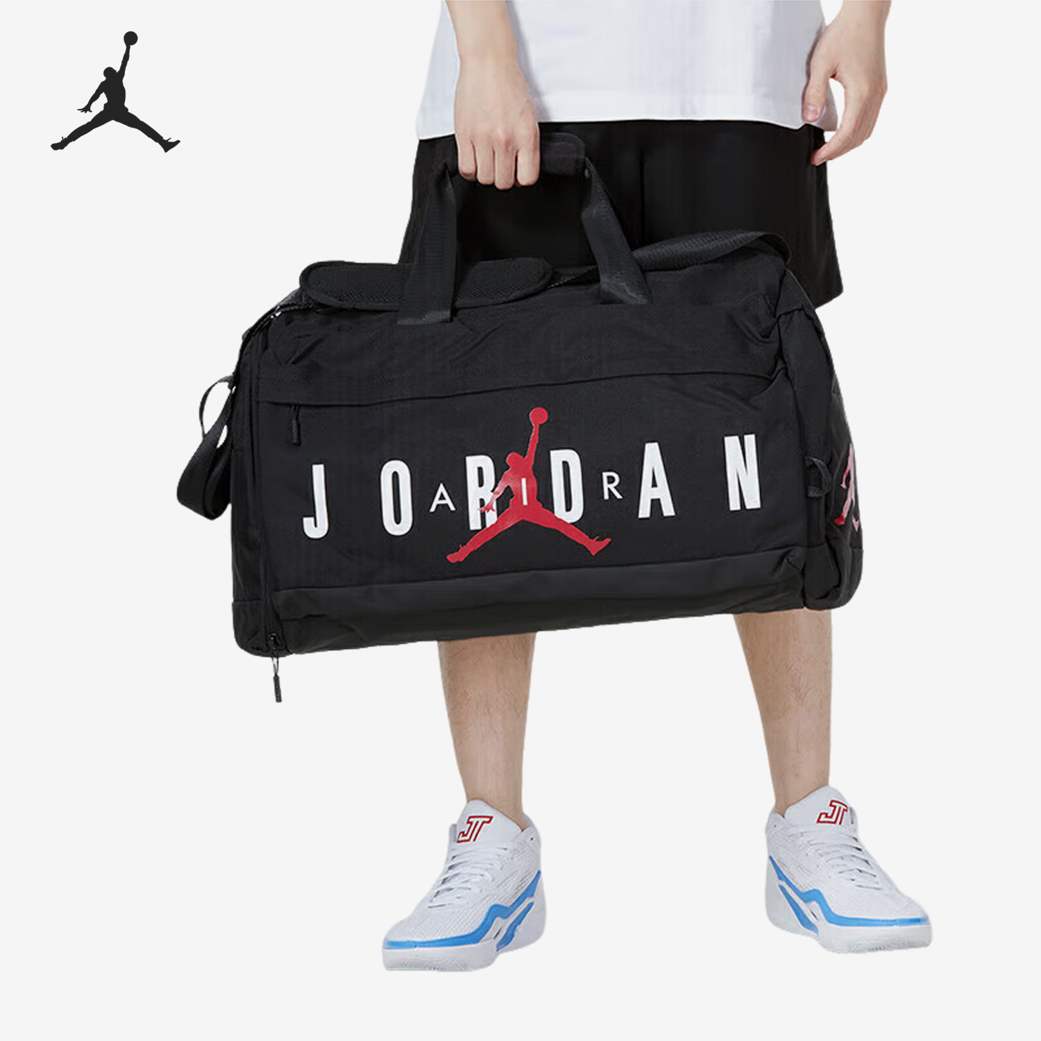 Nike/耐克正品JORDAN男女款拉链健身经典行李包JD2243027GS-002