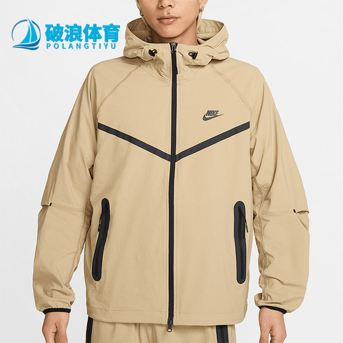 Nike/耐克正品春秋男士连帽宽松梭织经典运动拼接外套HM7152-297