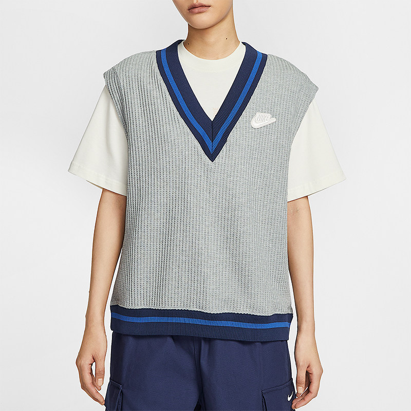 Nike/耐克正品Sportswear女士休闲针织V领无袖单马甲IM7483-063,运动服/休闲服装,单马甲,淘宝优惠券,粉丝福利购,淘宝优惠卷