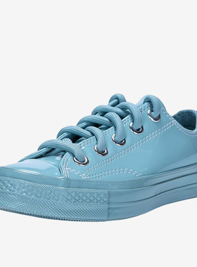 Converse匡威正品新款女子1970S蓝色漆皮亮面休闲低帮板鞋571617C
